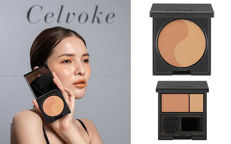 Celvoke玩色立體光感修容盤新2色限定品8.8g/NT1,250（一般款2.2g，限定品售完就換成一般款）(圖／Celvoke 提供)