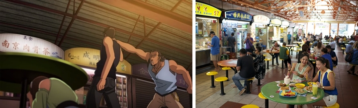 匯聚了新加坡在地小販美食的「牛車水麥士威熟食中心(Maxwell Food Centre)」一直以來都是旅客品味美饌的絕佳地點，電影中京極和園子不只到此品嚐知名的咖椰吐司，還出現精彩的動作場面，絕對讓影迷看得回味無窮。