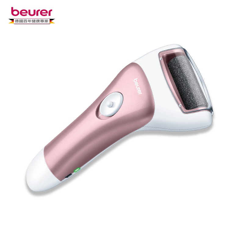 照亮去角質部位▲耗材：磨砂滾輪、金屬硬皮銼板▲其他：內附清潔毛刷、保護蓋 ▲保固: 原廠3年(購買日起算)▲產地: 中國▲貨源: 德國原廠公司貨特色說明 :德國博依寶貝足部去角質機，加寬磨砂滾輪更簡易