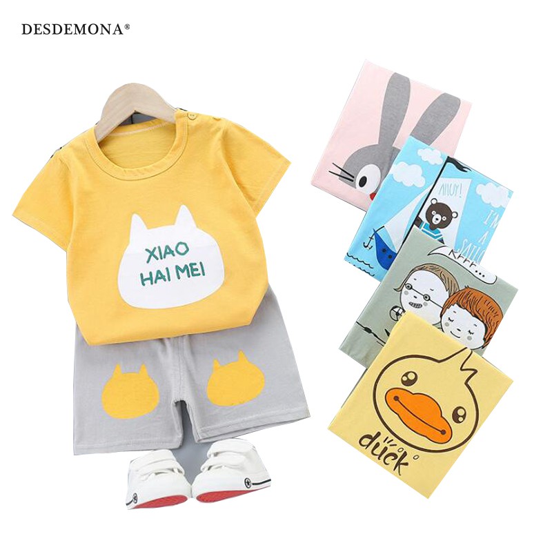 按身高出售，建議直接按照身高選購，偏胖請大一碼購買，謝謝商品名稱：兒童夏季新款套裝材質：棉尺碼：55碼/80cm -------(建議身高73-80cm),60碼/90cm -------(建議身高8