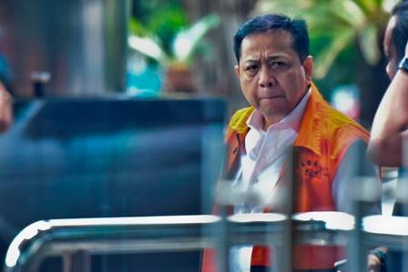 Terdakwa kasus korupsi KTP-el Setya Novanto/ANT/Hafidz Mubarak