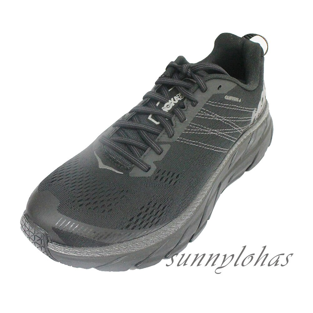 (A7) Hoka One One 男 Clifton 6 超緩震慢跑鞋 運動鞋 工作鞋HO1102872BLK 全黑 [陽光樂活]