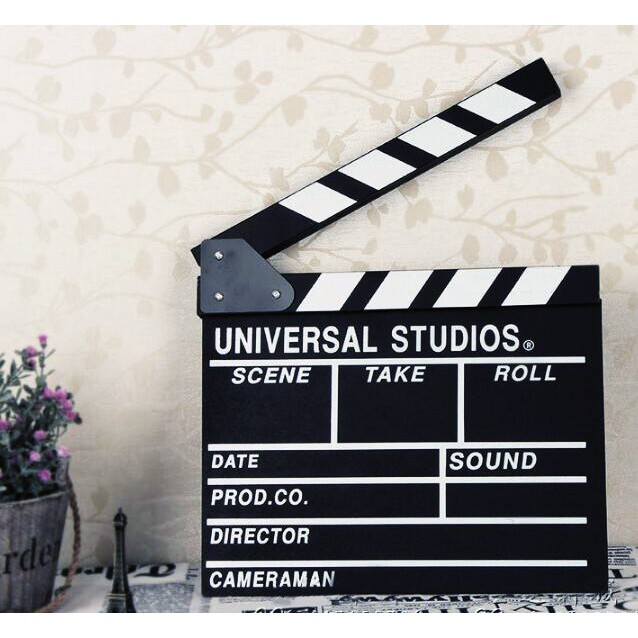 台灣現貨電影拍板/導演板打板/婚紗拍攝/攝影/拍照/黑色場記板/木質/婚禮小物【葉子小舖】