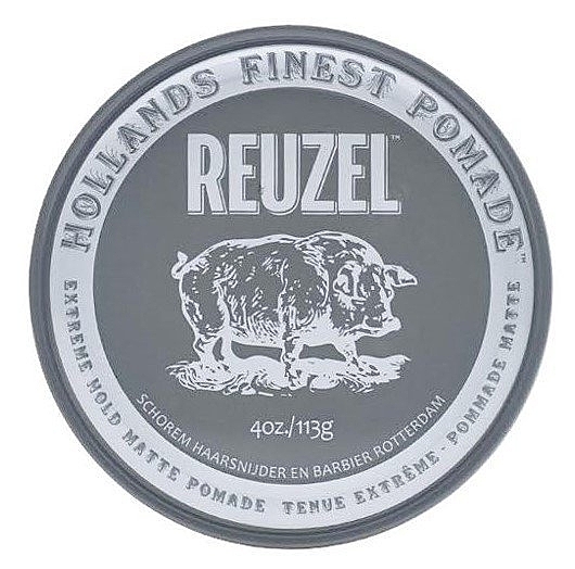 REUZEL POMADE 灰豬 豬油 低光澤強力髮蠟 4oz