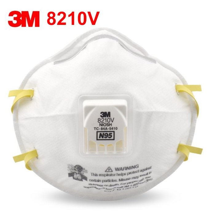 3M 8210V N95防塵口罩/有呼氣閥10個/盒 產品特性： 對粉塵(0.075μ)過濾效率達95%以上 碗設計及可調式鼻?夾，可有效密合。 l 重輕，穿戴舒適。 l 碗設計及可調式鼻夾，可有效密