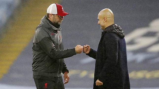 Momen Keakraban Pep Guardiola dan Jurgen Klopp saat Manchester City Berjumpa Liverpool