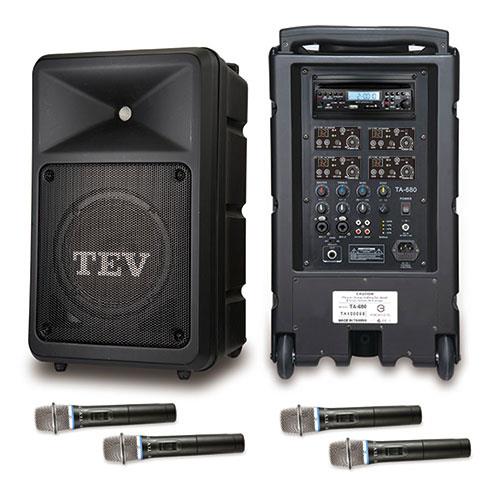 ◆ 首創雙功率輸出，具迴音功能 ◆ 具有麥克風優先權切換裝置設計◆ 配備UHF PLL 32CH超高頻無線麥克風◆ 可播放 藍芽、CD、USB、SD Card◆ 高質感ABS材質8吋◆ NCC合格標籤