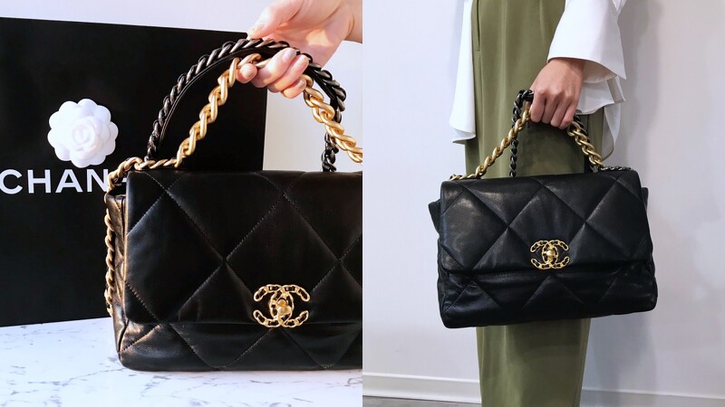 Chanel 19 Bag 皮革款（中型）NT163,000