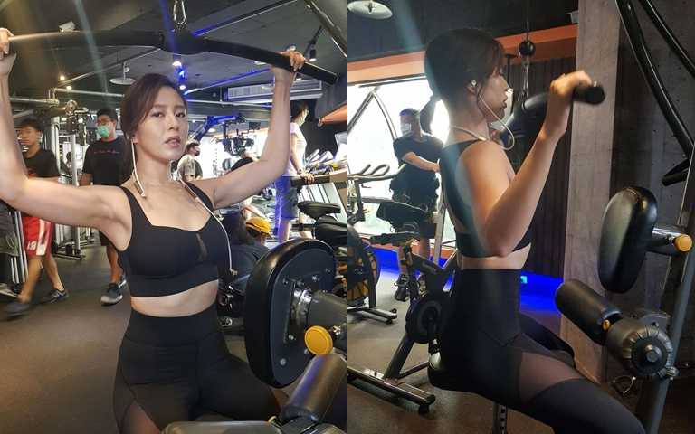 自己說去健身房看到這樣的美女，是不是會心跳加速。(圖／翻攝劉品言IG)