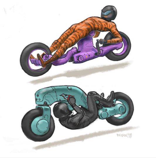 Ilustrasi Motor Modifikasi Gokil Ala Christian Pearce, Anak Motor Wajib Liat Nih! Blaaar!