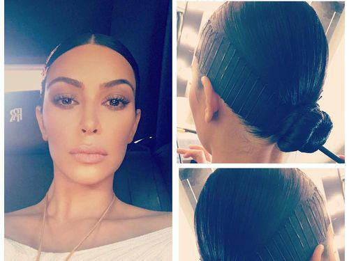 Pakai Jepit Sebagai Headband, Gaya Rambut Kim Kardashian Ini Mudah Ditiru