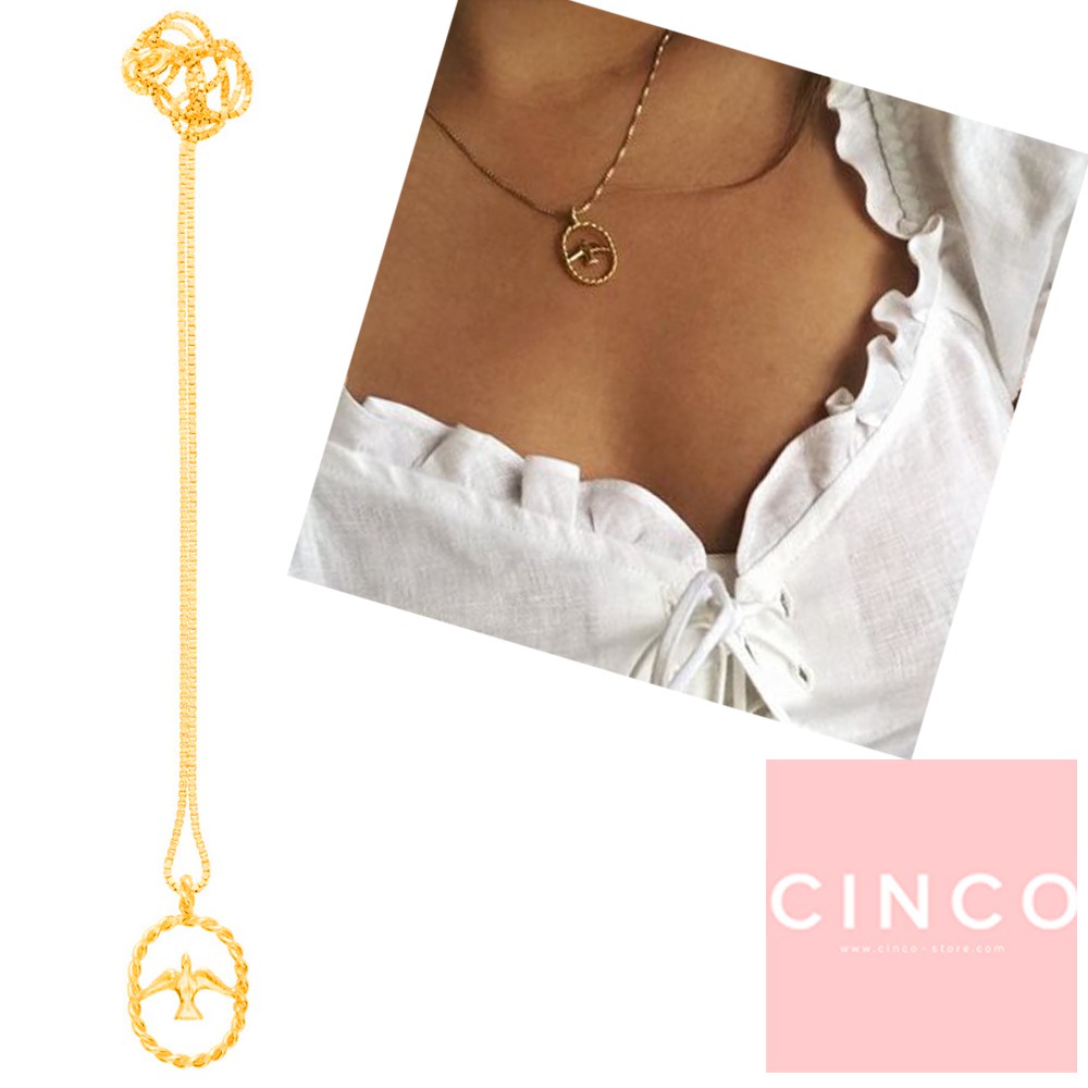 品牌 : CINCO 種類 : 項鍊 材質 : 925純銀, 精鍍24k黃金 產地 : 葡萄牙 墜飾長度 : 吊墜直徑2cm 鍊子材質 : 925純銀, 精鍍24k黃金 鍊子長度 : 鍊長45cm 適
