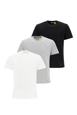 6 Moncler x 1017 ALYX 9SM set of 3 t-shirts in different colours, made from light cotton jersey with