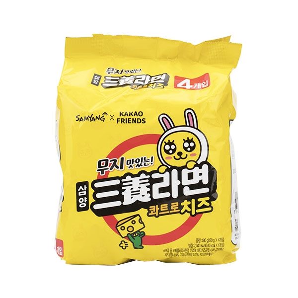 韓國 三養起司拉麵／起司四重奏拉麵(120gx4包)【AN SHOP】