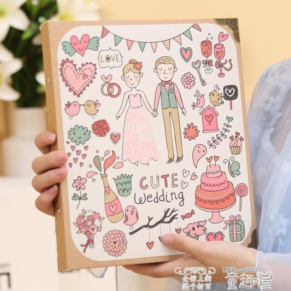 相冊 盒裝4/5/6寸插頁式相冊相本相簿本情侶電影票影集家庭寶寶成長收藏紀念冊 童趣屋618購物節