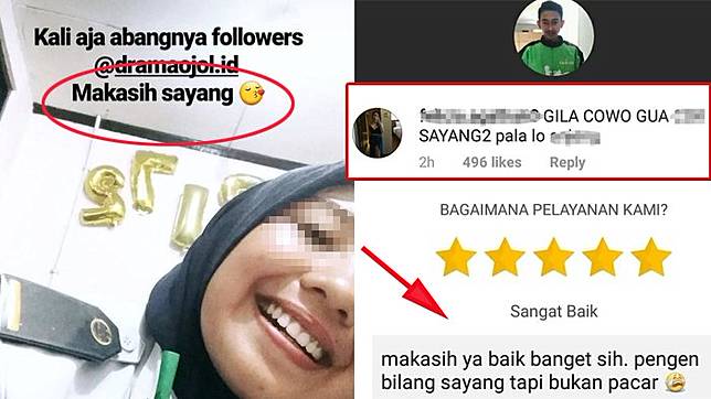 Pelanggan dapat perlakuan manis dari driver ojek online (Instagram/Twitter)