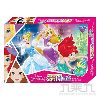 迪士尼公主木製拼圖盒組 QFL02B