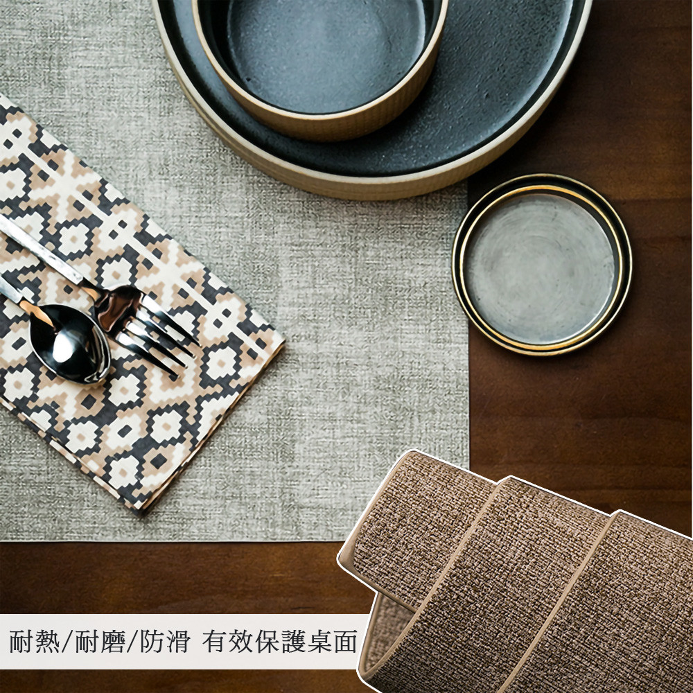 本款餐墊以優質pu皮為主要材料耐熱耐磨防水防油防污防滑抗菌放在桌面上墊杯子餐具等可防止餐桌打滑燙壞檯面同時又兼具美觀簡潔大方素淨高雅亦可放在花瓶煙灰缸下做襯托 本款餐墊可根據自己需要任意剪裁打理簡單方