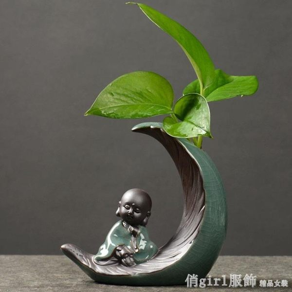 創意綠蘿水培花瓶水養植物器皿家居辦公室裝飾插花花器小清新擺件 YTL 俏girl