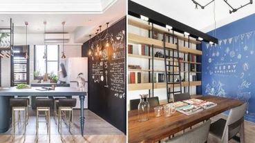 超想要！文青系居家必備！用黑板漆，在家刷出一整面，可以隨意畫畫的黑板牆～