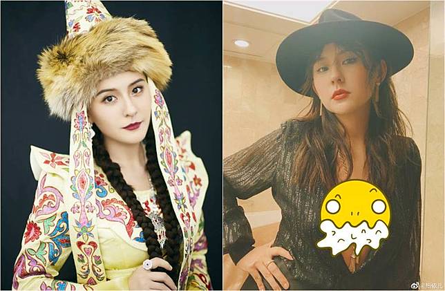 大陸女星熱依扎再度爆乳秀性感。（圖／翻攝自微博）