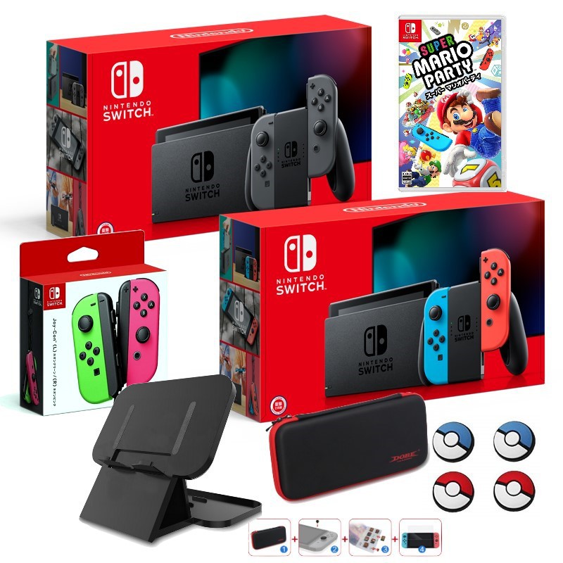 DOBE Switch 四合一組硬殼主機包＋9H鋼化貼＋卡匣盒＋防塵蓋主機包採硬質外殼設計，防護主機不輕易被外力所傷，內部有一道螢幕防護隔片設計，還有隔層及收納袋可放遊戲片、配件等；專用防塵套件，防護
