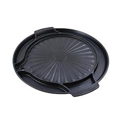 ◎◆不斷熱,不沾鍋|◎◆盤面傾斜,方便瀝油|◎◆獨特蒸蛋/小菜放置槽設計商品名稱:韓國suntouch韓式多功能烤盤ST-1600P-網種類:鍋具類型:烤盤主材質:鋁手把:雙耳數量:1件組鍋子尺寸:3