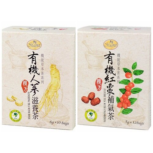 曼寧 有機枸杞明采茶/有機紅棗補氣茶/有機人蔘滋養茶(另有3盒特惠) 可混搭