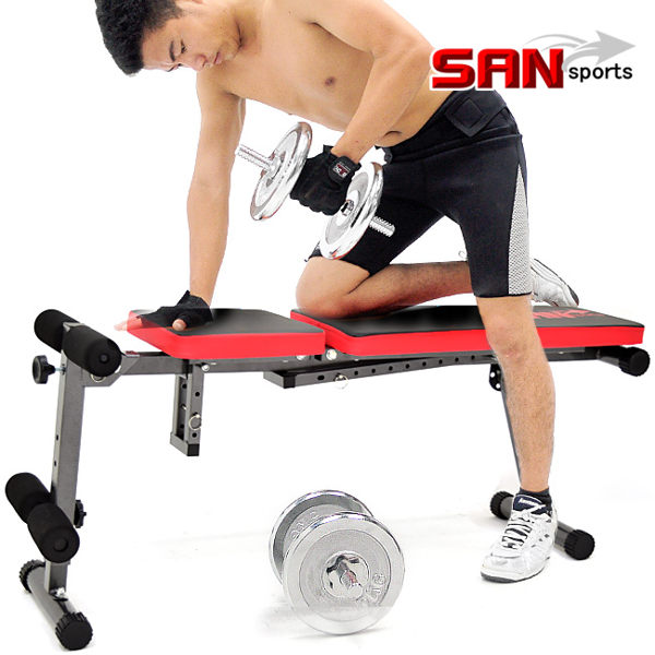 重量訓練機│百變金剛健腹機仰板仰臥板啞鈴椅舉重床舉重椅運動健身器材推薦PTT【SAN SPORTS】
