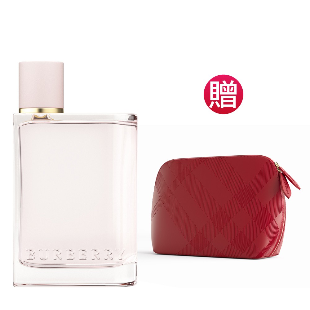 BURBERRY 博柏利Her女性淡香精50ml(贈)英式優雅亮紅化妝包 Vivo薇朵