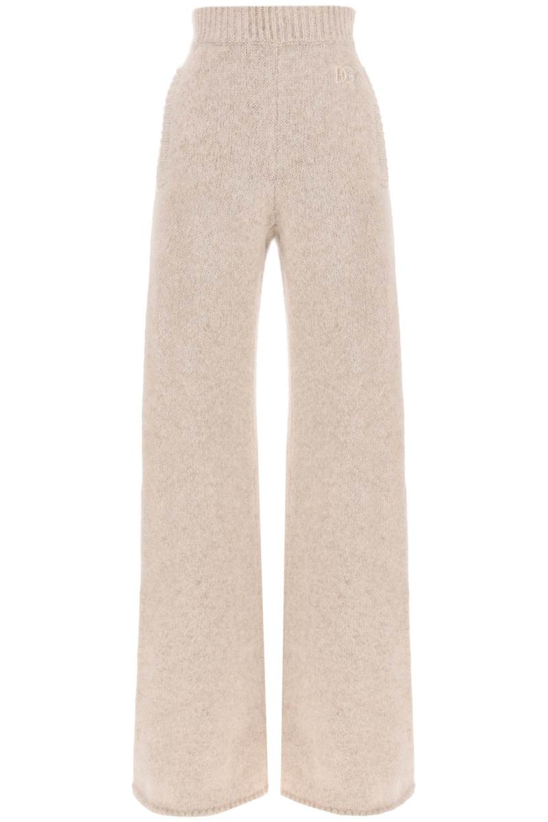 Dolce & gabbana llama knit flared pants