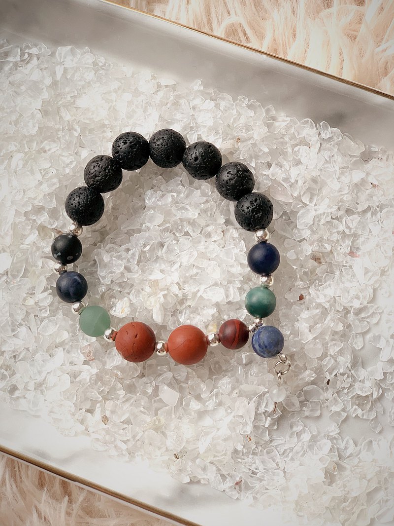 【太陽系九大行星 脈輪 彩虹 磨砂天然石】是由 ✨瑪瑙以磨砂工法，連結人體七脈輪能量平衡。 ✨黑碧璽→帶給你享受健康、快樂、平凡日常的幸福感。 ✨月光石→能量柔和，助於思考，提升靈性領悟力，強化清晰的