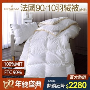 【HOYACASA】法國90/10立體隔間羽絨被(雙人6x7尺)
