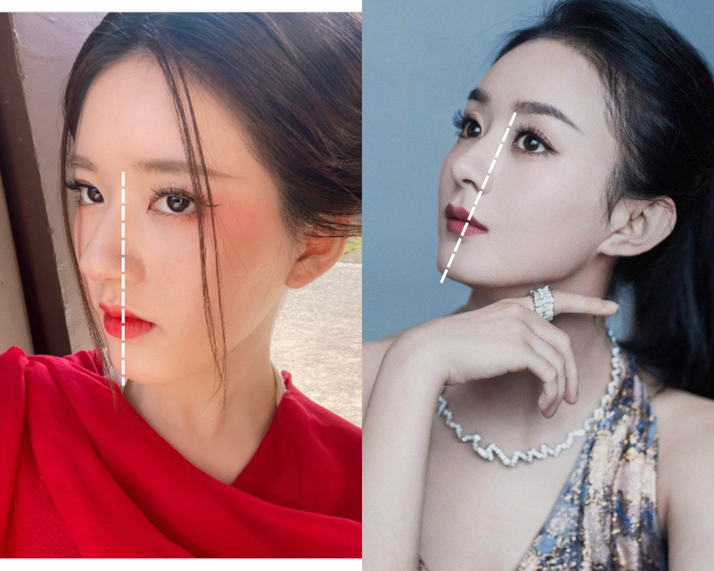 趙麗穎趙露思側面五官立體程度
