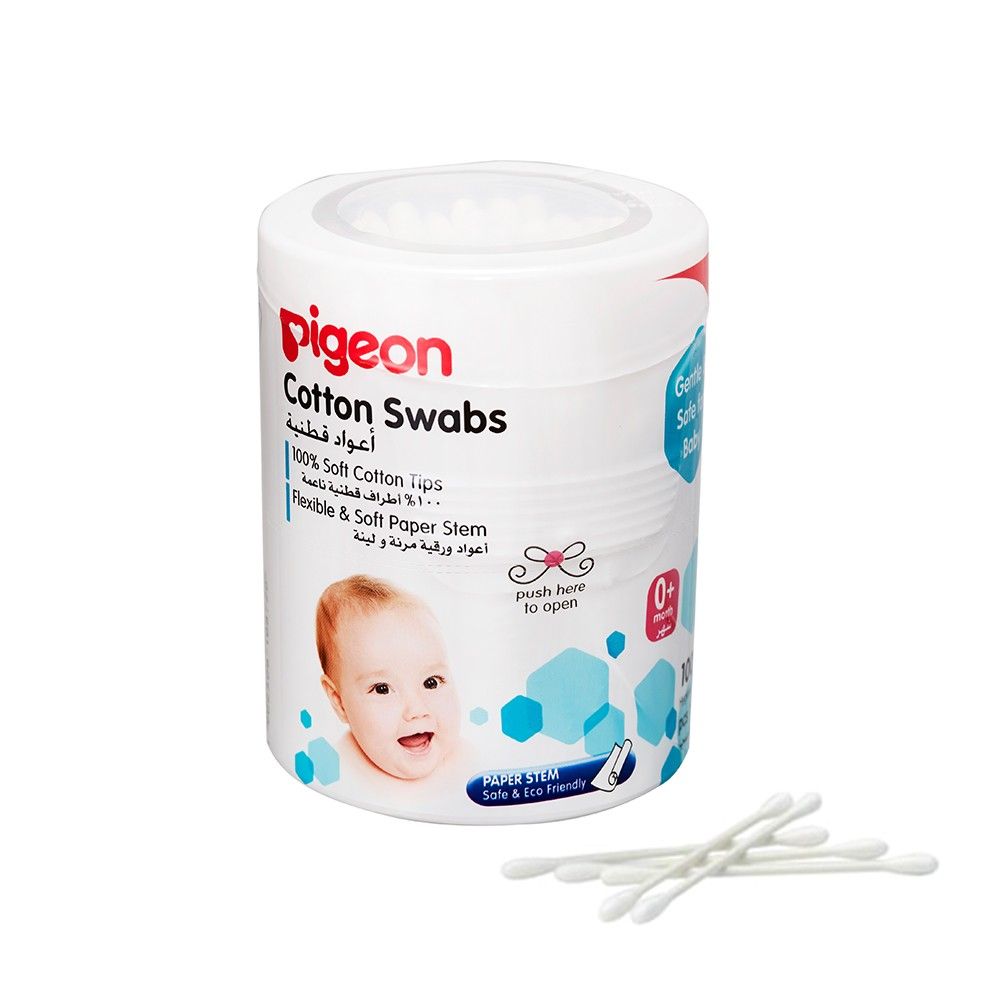 貝親 Pigeon - 紙軸棉花棒-粗-100支入