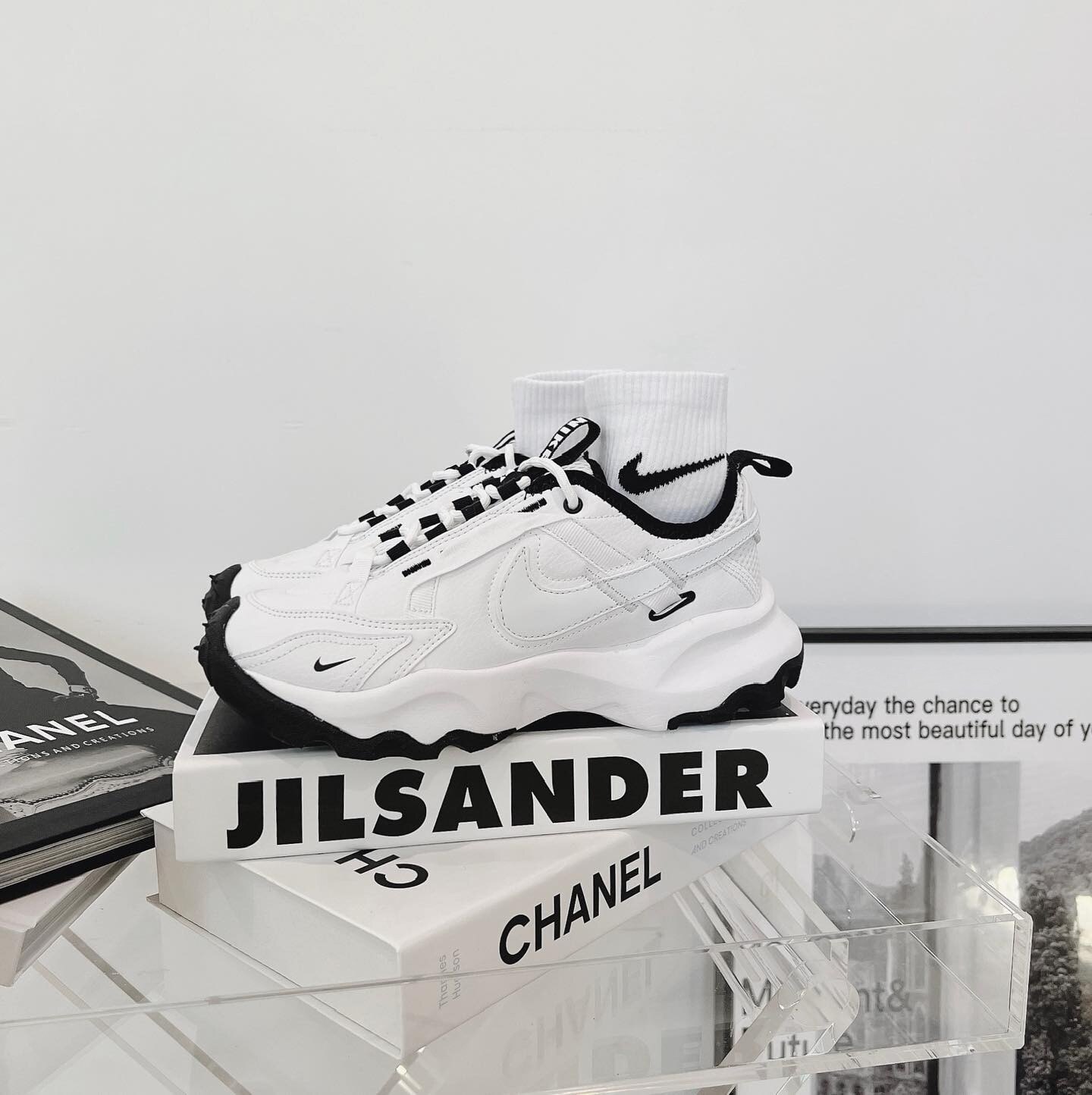 Nike TC7900 老爹鞋 反光 最強小白鞋 黑白 『Fujiwara_JP』