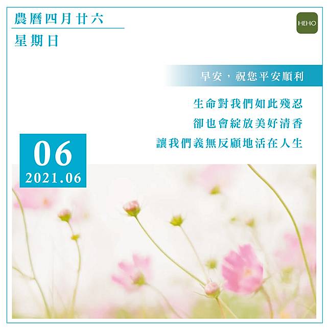 6月6日人生雖有苦痛 也會綻放清香 Heho健康 Line Today