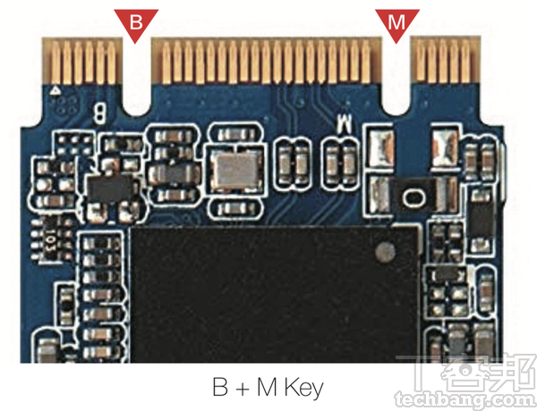 M.2 SSD 的金手指鍵位