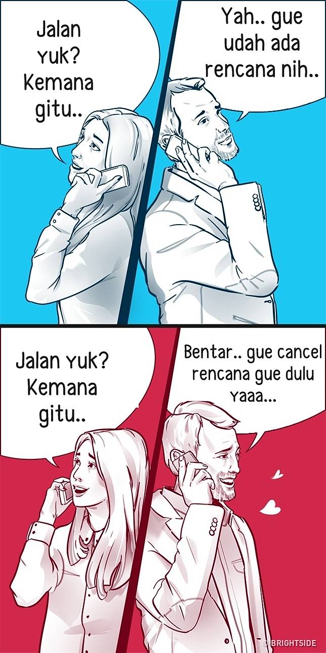 9 Ilustrasi Beda Cowok Cuma Teman Biasa Vs Maunya Lebih Dari Teman