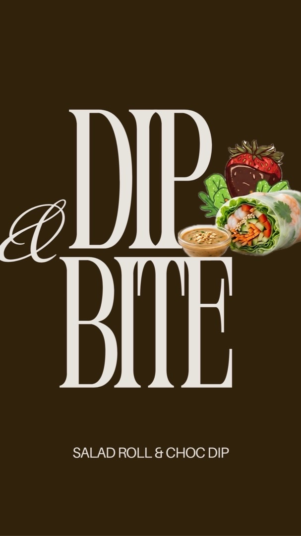 Dip & Bite 🍓🥬🍋(ผลไม้ช็อกโกแลต&สลัดโรล)
