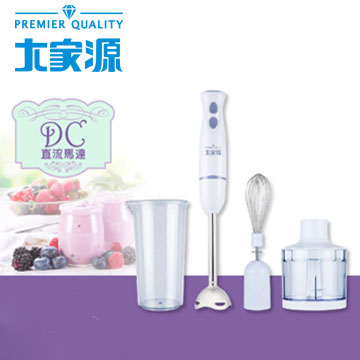 超省力攪拌馬達，搭載節能直流變頻技術 不鏽鋼雙鋒刀頭，超鋒利 防倒抽設計，嚴密阻絕食材倒抽 附料理量杯，製作美味果汁、兒童輔食 食材切碎器，快速切碎堅果類、絞肉、蔬菜 打蛋發泡器，製作蛋糕、甜點的好幫
