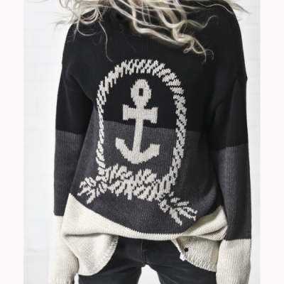 OneTeaspoon 圓領針織上衣 KNIT SWEATER - 女(灰)