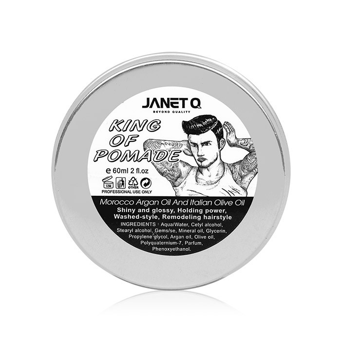 ◆86小舖◆JANET Q 澤妮官 摩洛哥油頭之王髮臘 60mL 兄弟髮臘【RHJA031C】