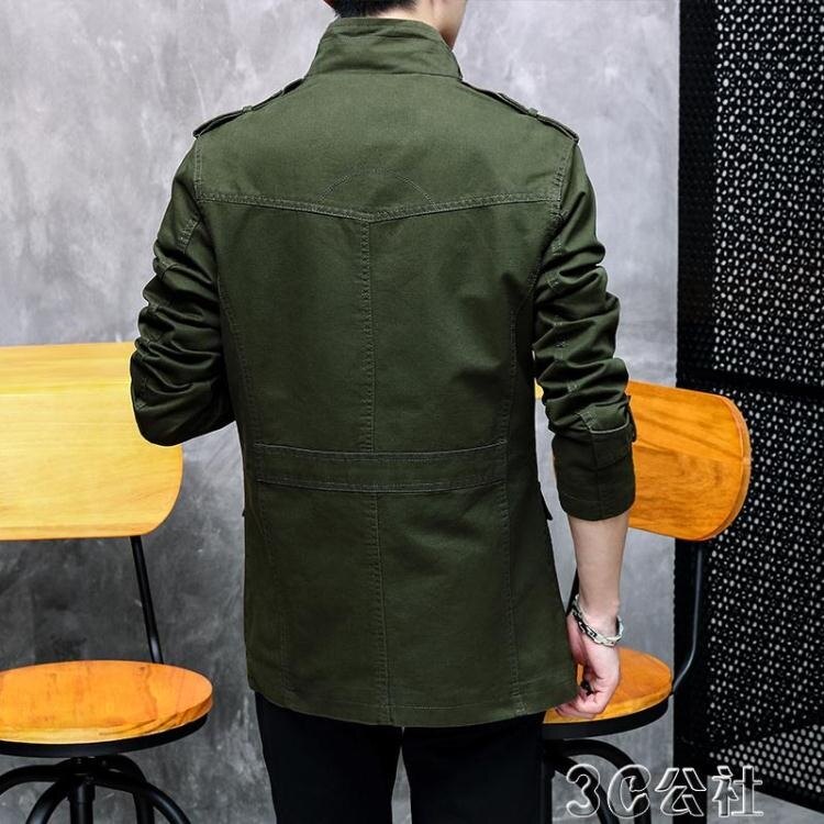 秋冬季男士外套韓版潮流青年夾克中長款風衣帥氣大衣褂子