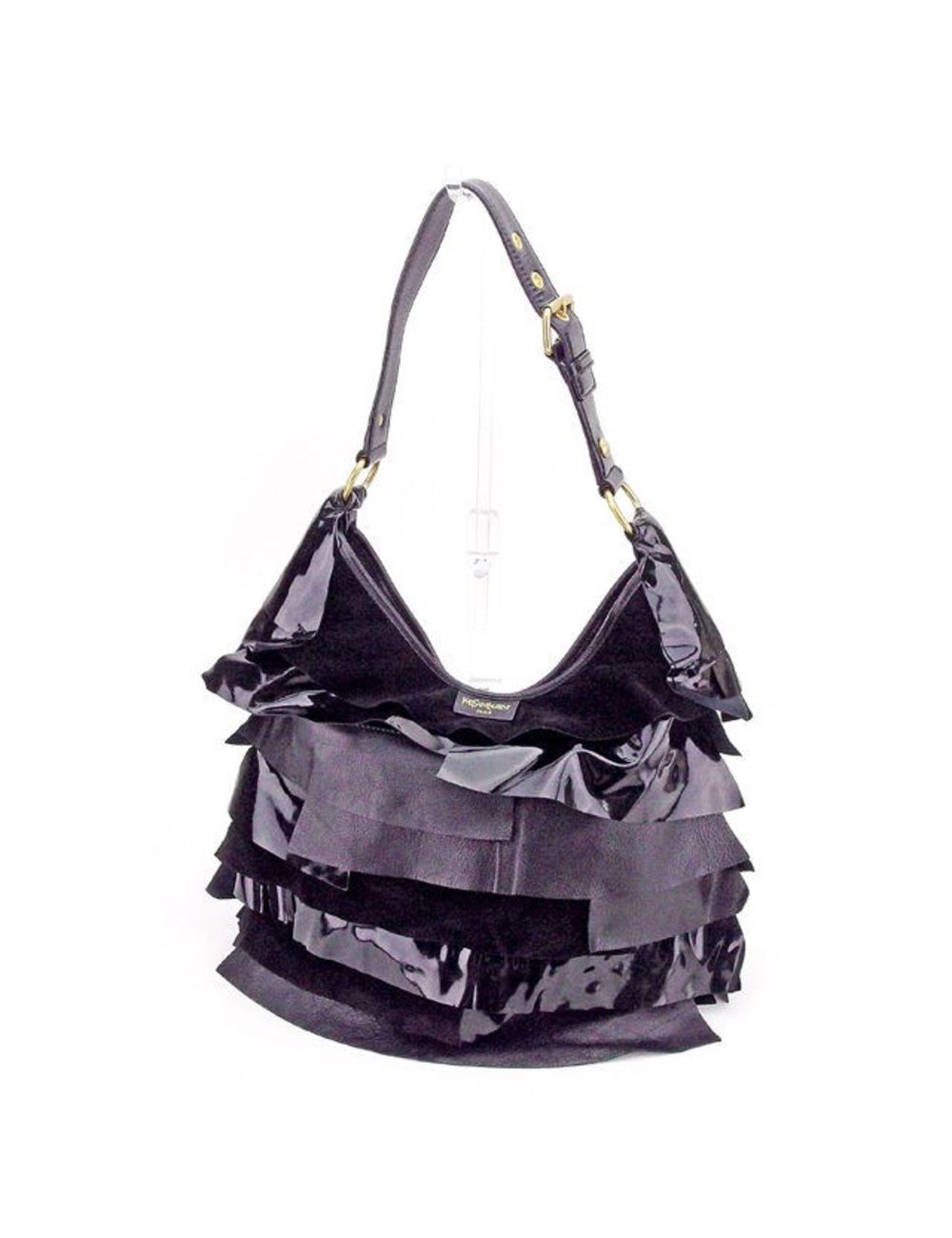 T2674 項目說明 Laurent SAINT LAURENT的聖肩包。 Saint Laurent可能是分層設計的單肩包 州 傷口幾乎沒有灰塵，即使沒有損傷也很大，狀況非常好。 尺寸： 寬度：約3