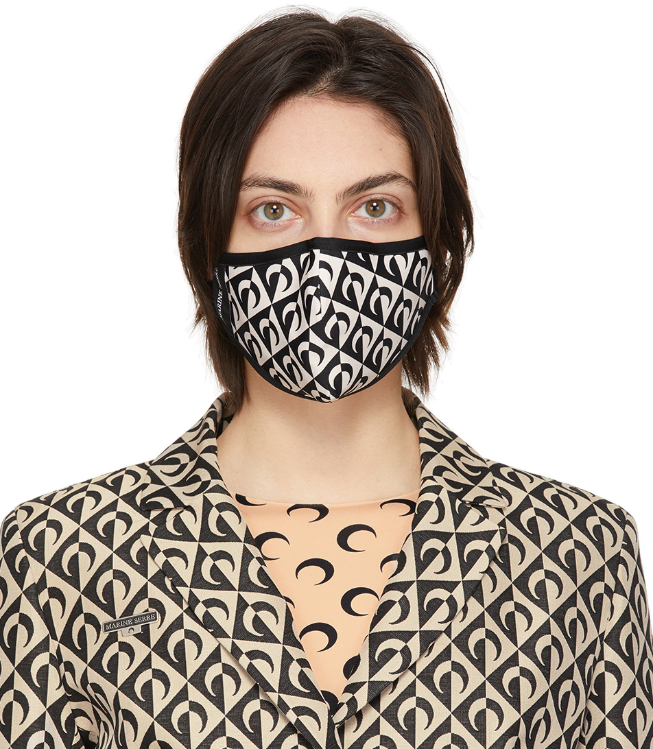 Marine Serre 黑色 Branded Daily 口罩