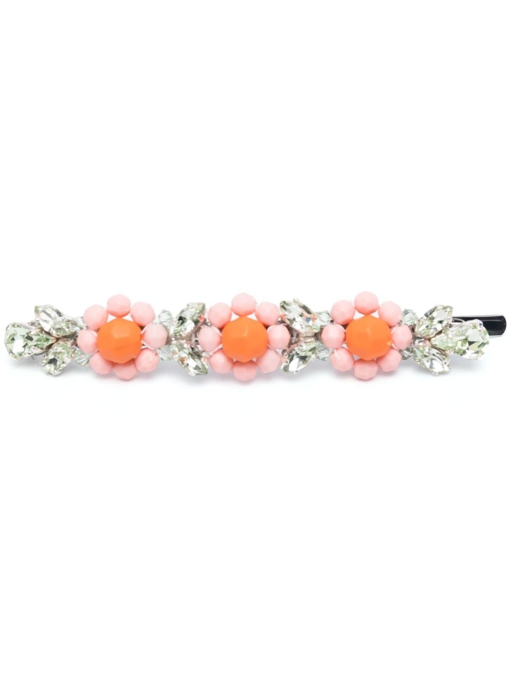 Simone Rocha - flower bead diamante hair clip - women - Acrylic/glass/Metal - One Size - Silver
