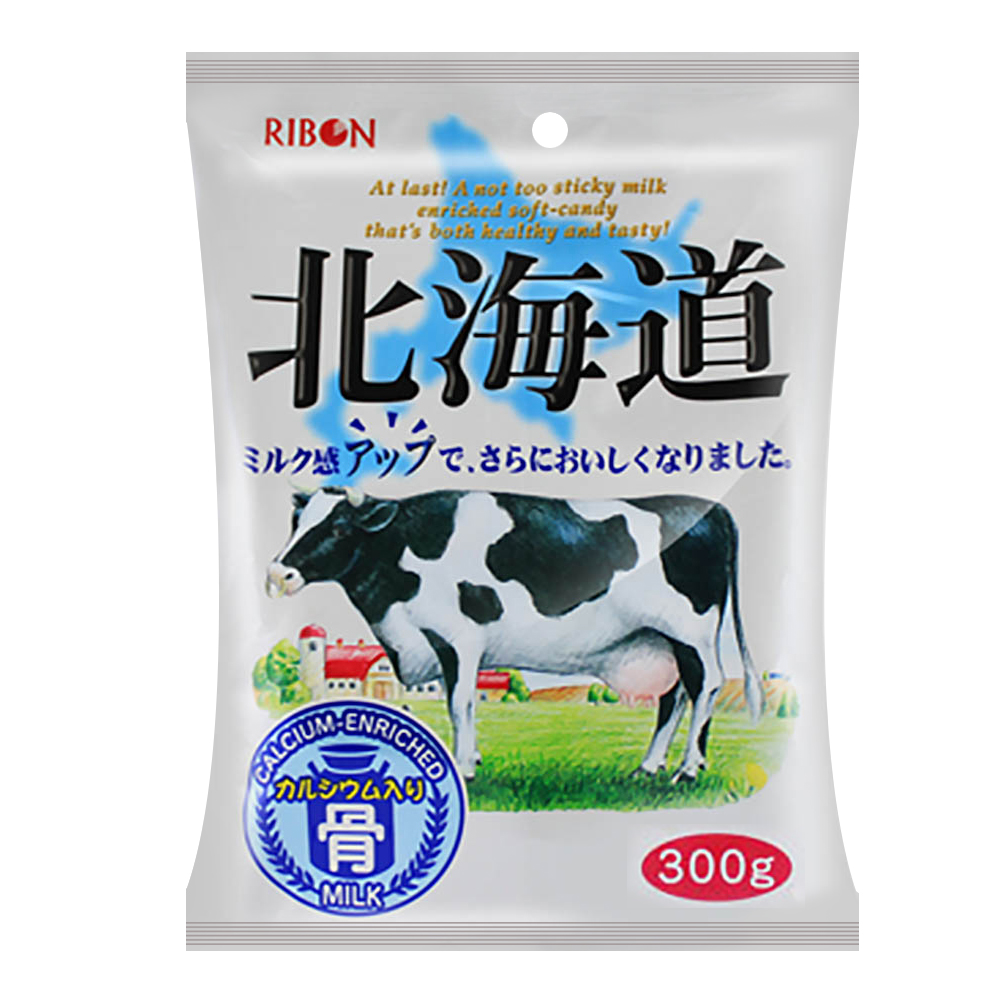 賞味期 2021.06.02 日本大廠RIBON大廠 使用道地北海道牛奶口感 經典暢銷大包裝北海道超軟牛奶糖 口感香醇濃厚，濃濃的奶香直撲鼻來 原產地:日本 本店一律現貨供應，除非註明