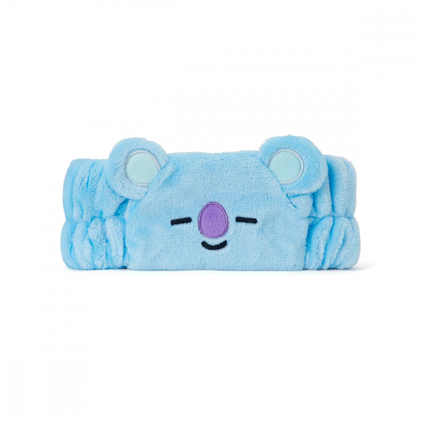 BT21 KOYA 絨毛洗臉髮帶 柔軟舒服的材質，寬大的鬆緊帶，戴上去不怕弄壞髮型或壓出髮痕。 在家跟一群好友聊天敷面膜，一人帶一款BT21洗臉髮帶，增添彼此歡樂回憶。 產地：中國 材質：100% 聚