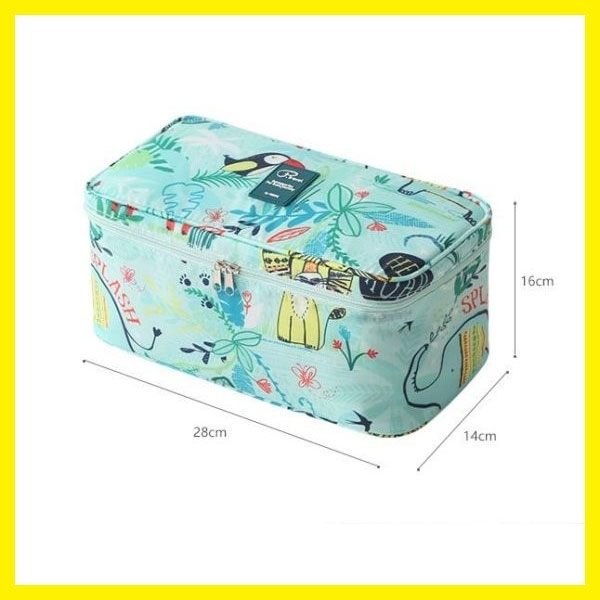 旅行用品便攜內衣內褲收納盒布藝襪子文胸儲物盒有蓋整理收納包